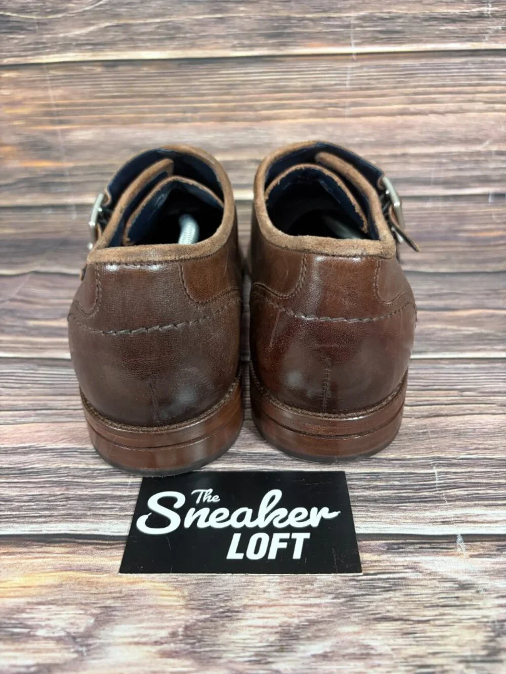 Cole Haan Men's Warner Grand Double‎ Monk Strap Brown Leather Shoes Size 11.5